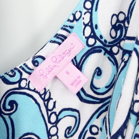 Lilly Pulitzer Sloane Maxi Dress Shape Up or Ship Out Anchor Print Women Size S - Picture 7 of 14